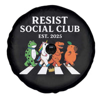 Resist Social Club 2025 Spare Tire Cover Portland Frog Animals Mascot Walking - Wonder Print Shop