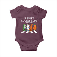 Resist Social Club 2025 Baby Onesie Portland Frog Animals Mascot Walking - Wonder Print Shop