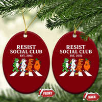 Resist Social Club 2025 Ceramic Ornament Portland Frog Animals Mascot Walking - Wonder Print Shop