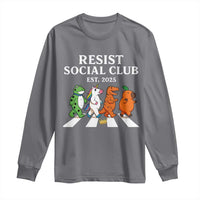 Resist Social Club 2025 Long Sleeve Shirt Portland Frog Animals Mascot Walking - Wonder Print Shop