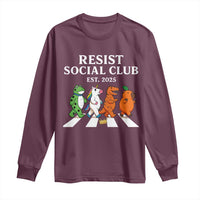Resist Social Club 2025 Long Sleeve Shirt Portland Frog Animals Mascot Walking - Wonder Print Shop