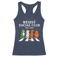 Resist Social Club 2025 Racerback Tank Top Portland Frog Animals Mascot Walking - Wonder Print Shop