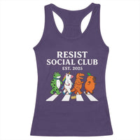 Resist Social Club 2025 Racerback Tank Top Portland Frog Animals Mascot Walking - Wonder Print Shop