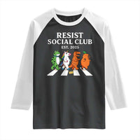 Resist Social Club 2025 Raglan Shirt Portland Frog Animals Mascot Walking - Wonder Print Shop