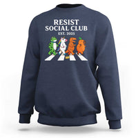 Resist Social Club 2025 Sweatshirt Portland Frog Animals Mascot Walking - Wonder Print Shop