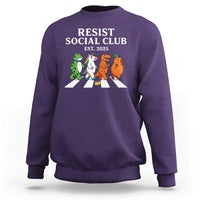 Resist Social Club 2025 Sweatshirt Portland Frog Animals Mascot Walking - Wonder Print Shop