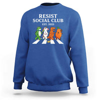 Resist Social Club 2025 Sweatshirt Portland Frog Animals Mascot Walking - Wonder Print Shop