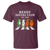 Resist Social Club 2025 T Shirt Portland Frog Animals Mascot Walking - Wonder Print Shop