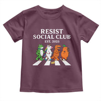 Resist Social Club 2025 Toddler T Shirt Portland Frog Animals Mascot Walking - Wonder Print Shop
