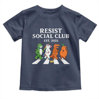 Resist Social Club 2025 Toddler T Shirt Portland Frog Animals Mascot Walking - Wonder Print Shop