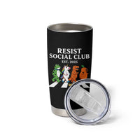 Resist Social Club 2025 Tumbler Cup Portland Frog Animals Mascot Walking - Wonder Print Shop