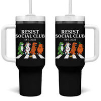 Resist Social Club 2025 Tumbler With Handle Portland Frog Animals Mascot Walking - Wonder Print Shop