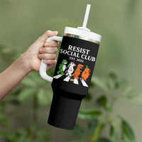 Resist Social Club 2025 Tumbler With Handle Portland Frog Animals Mascot Walking - Wonder Print Shop