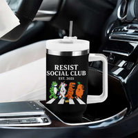 Resist Social Club 2025 Tumbler With Handle Portland Frog Animals Mascot Walking - Wonder Print Shop