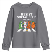 Resist Social Club 2025 Youth Sweatshirt Portland Frog Animals Mascot Walking - Wonder Print Shop