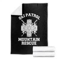 Ski Patrol Mountain Rescue Throw Blanket Winter Slopes Skiing Snowboarding Snowflake - Wonder Print Shop