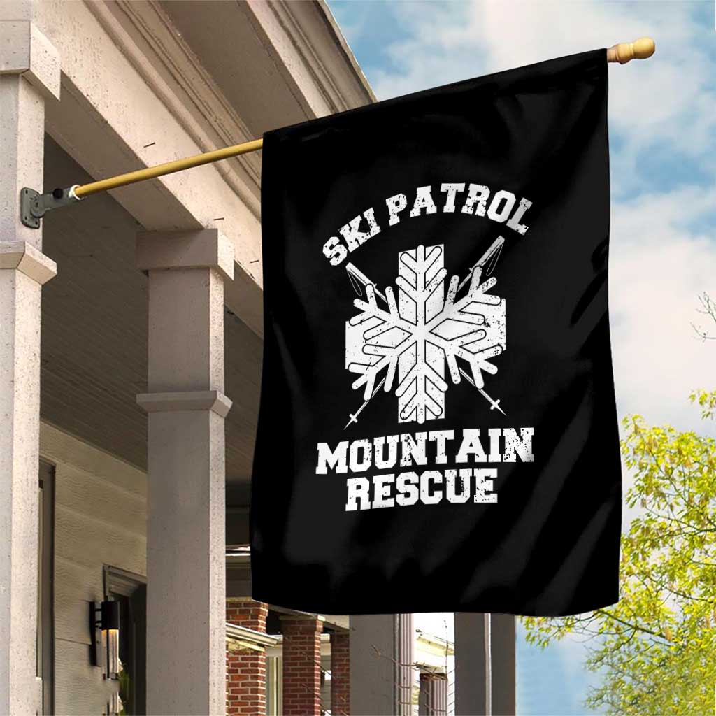 Ski Patrol Mountain Rescue Garden Flag Winter Slopes Skiing Snowboarding Snowflake - Wonder Print Shop