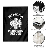 Ski Patrol Mountain Rescue Garden Flag Winter Slopes Skiing Snowboarding Snowflake - Wonder Print Shop