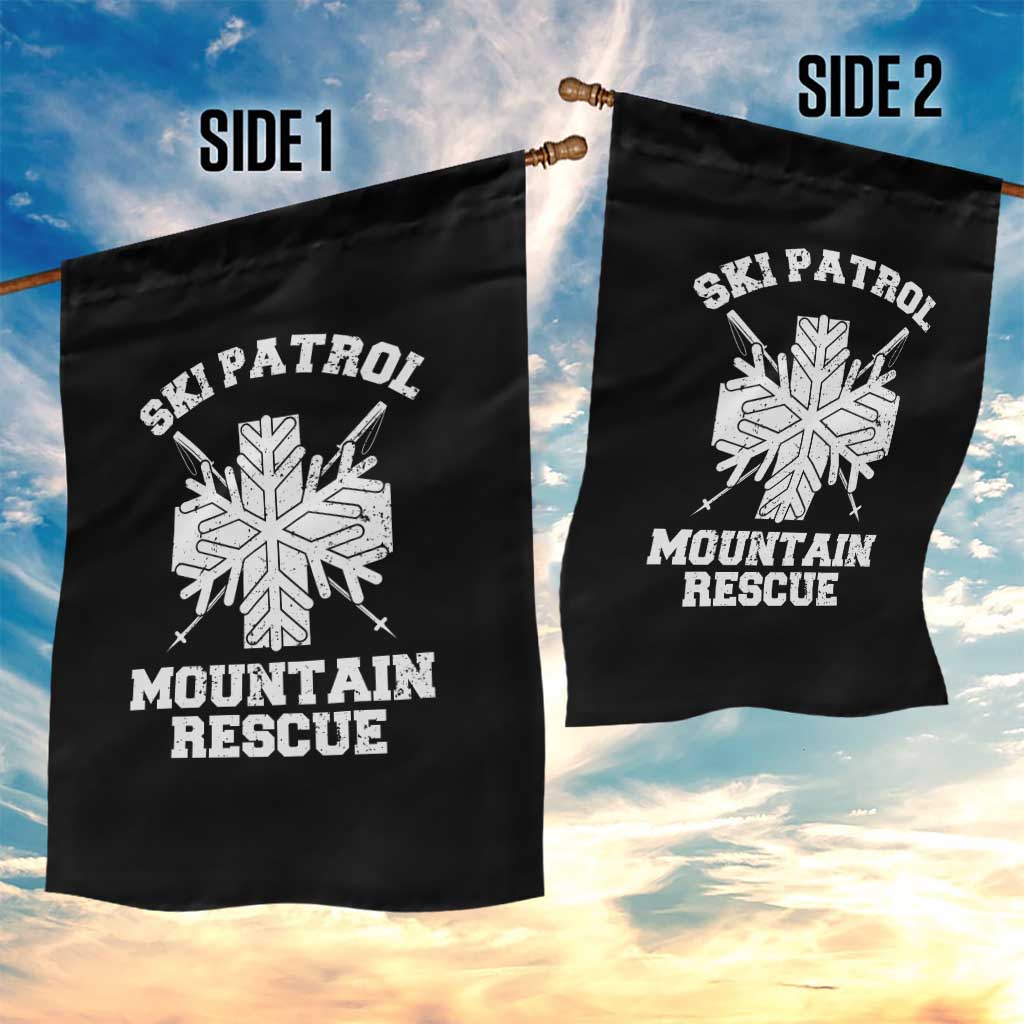 Ski Patrol Mountain Rescue Garden Flag Winter Slopes Skiing Snowboarding Snowflake - Wonder Print Shop