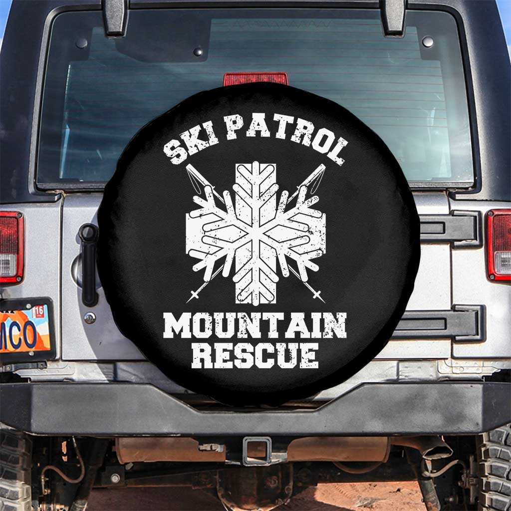 Ski Patrol Mountain Rescue Spare Tire Cover Winter Slopes Skiing Snowboarding Snowflake - Wonder Print Shop