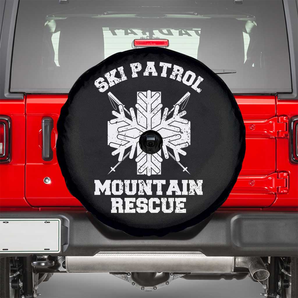 Ski Patrol Mountain Rescue Spare Tire Cover Winter Slopes Skiing Snowboarding Snowflake - Wonder Print Shop