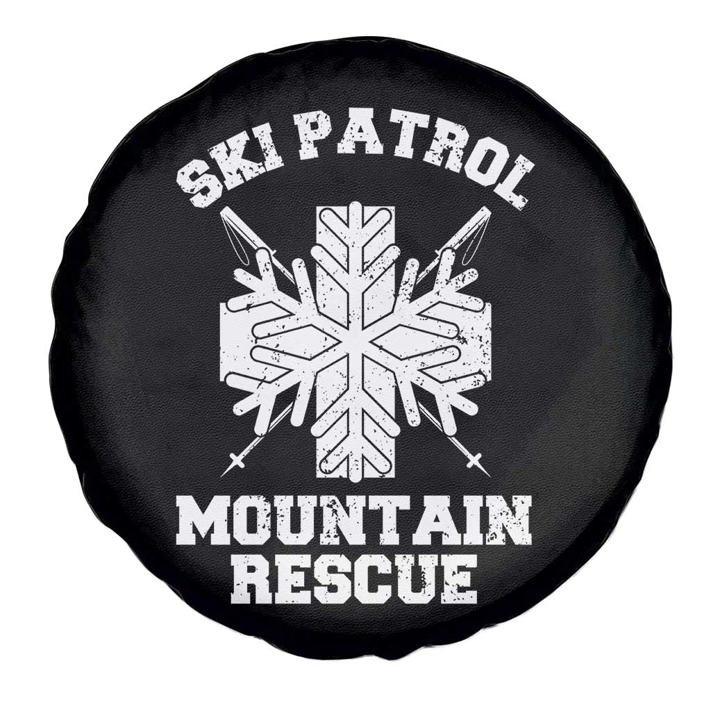 Ski Patrol Mountain Rescue Spare Tire Cover Winter Slopes Skiing Snowboarding Snowflake - Wonder Print Shop