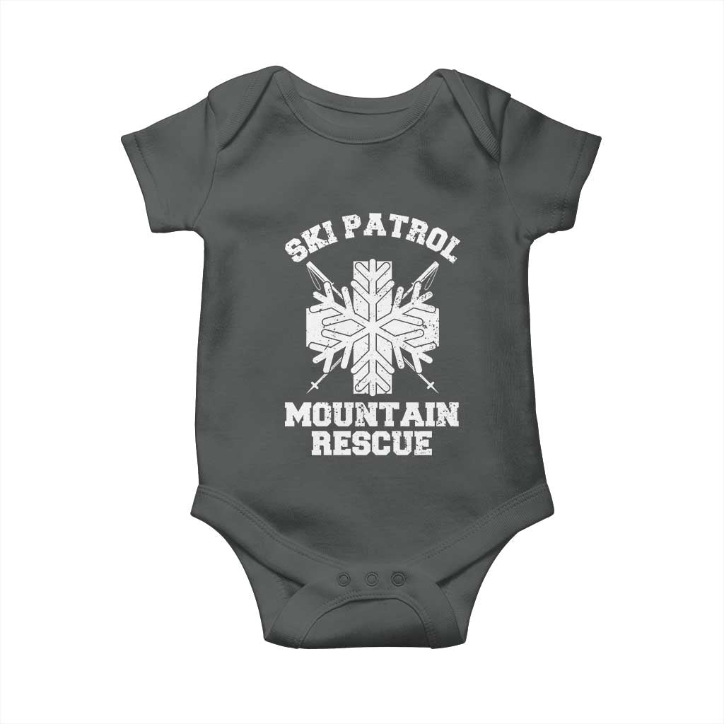 Ski Patrol Mountain Rescue Baby Onesie Winter Slopes Skiing Snowboarding Snowflake - Wonder Print Shop