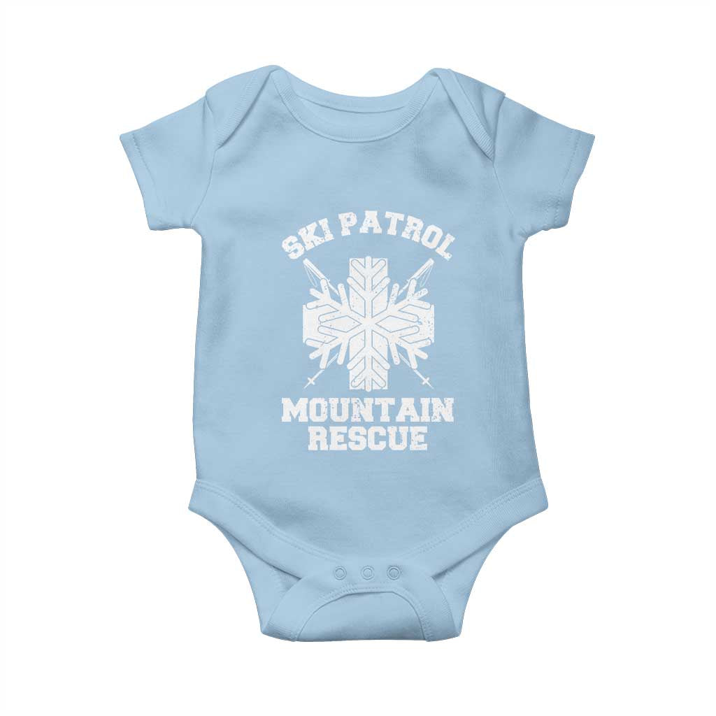 Ski Patrol Mountain Rescue Baby Onesie Winter Slopes Skiing Snowboarding Snowflake - Wonder Print Shop