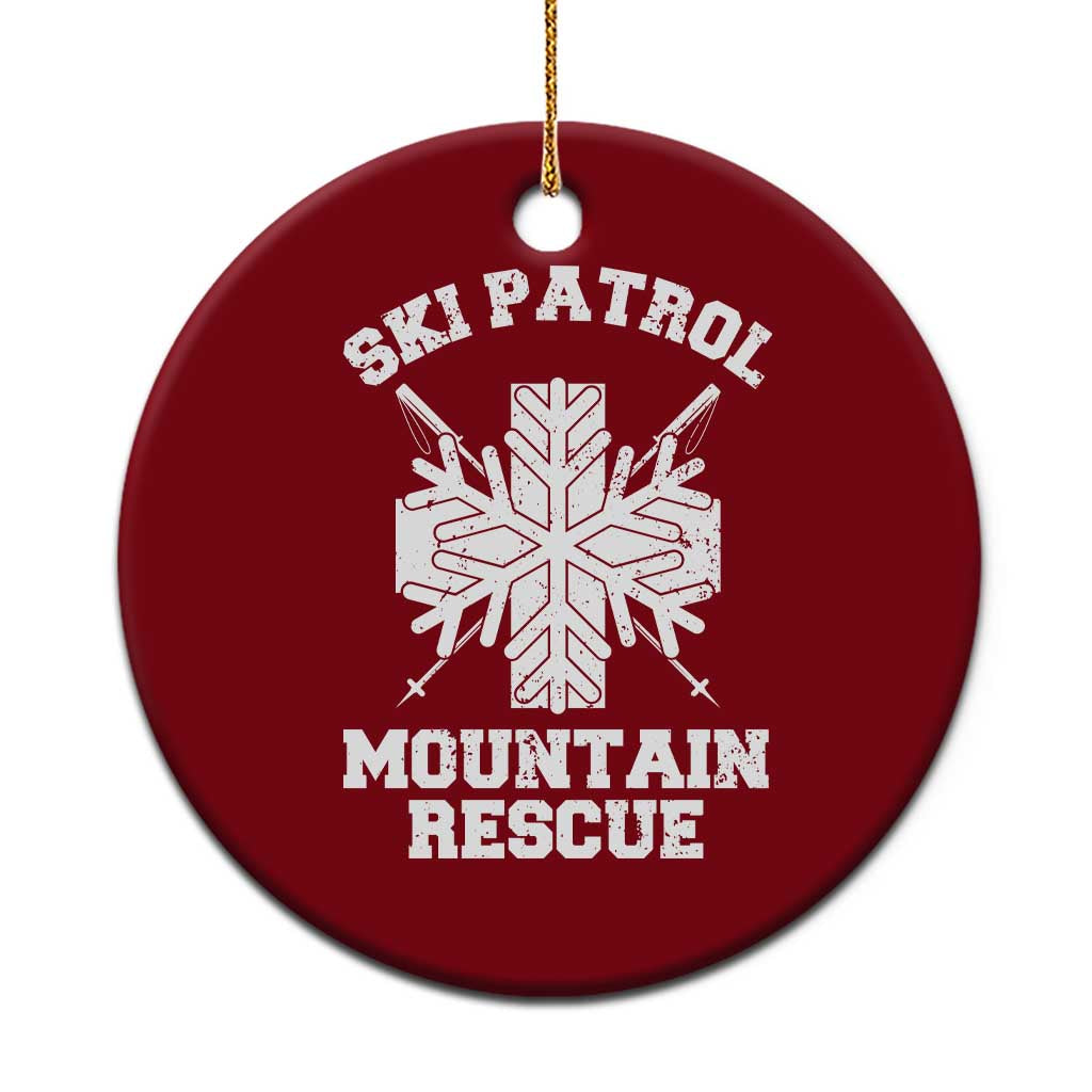 Ski Patrol Mountain Rescue Ceramic Ornament Winter Slopes Skiing Snowboarding Snowflake - Wonder Print Shop