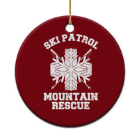 Ski Patrol Mountain Rescue Ceramic Ornament Winter Slopes Skiing Snowboarding Snowflake - Wonder Print Shop