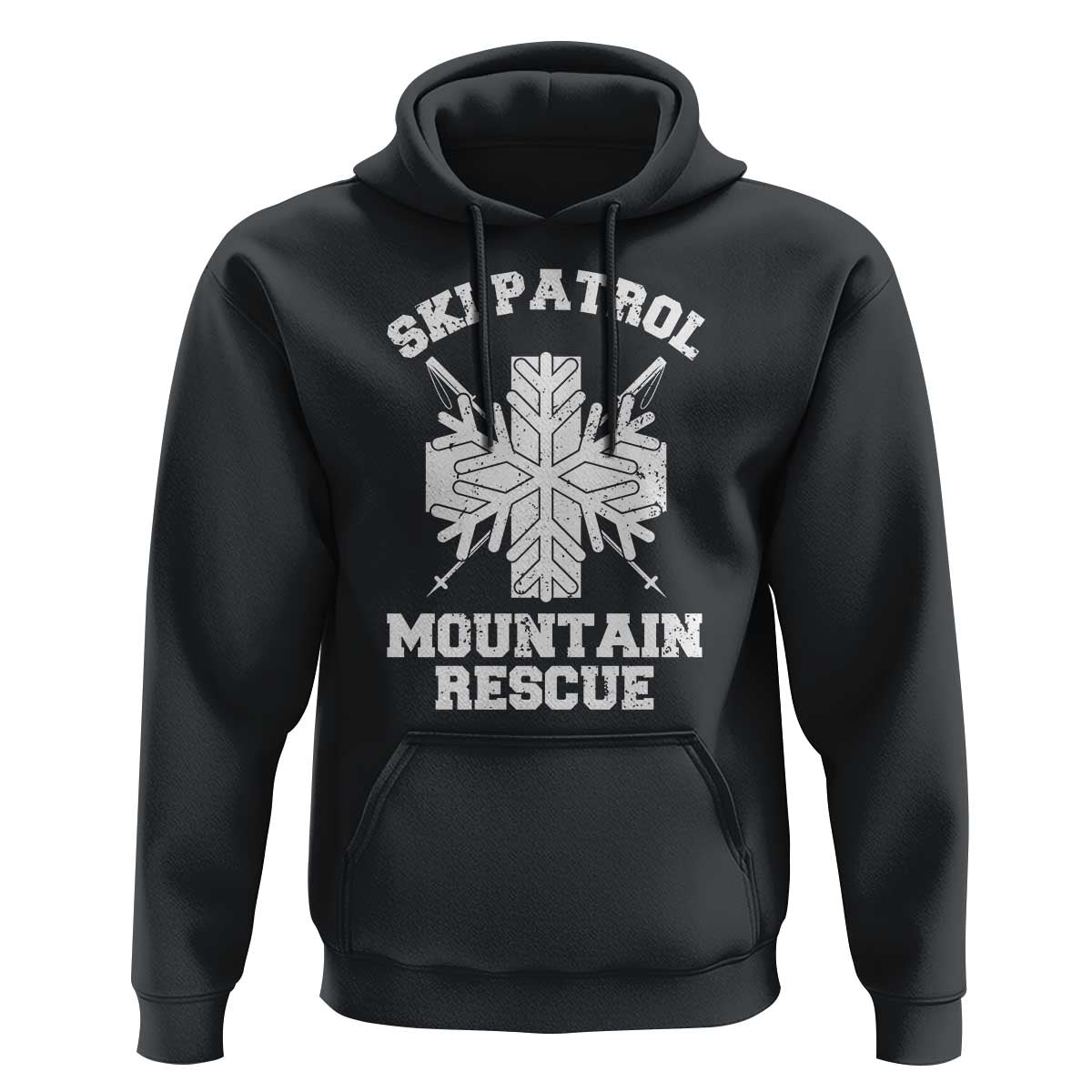 Ski Patrol Mountain Rescue Hoodie Winter Slopes Skiing Snowboarding Snowflake - Wonder Print Shop