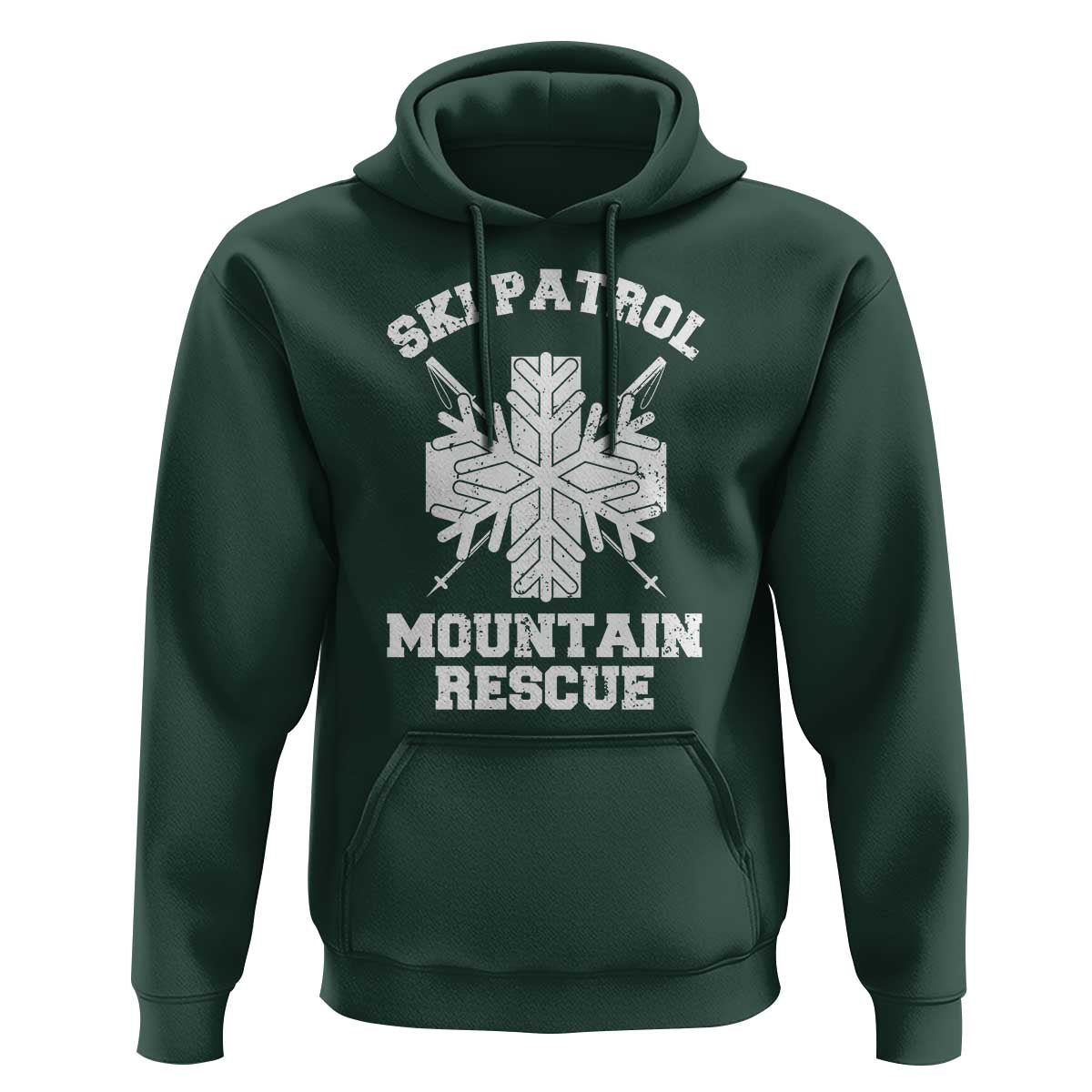 Ski Patrol Mountain Rescue Hoodie Winter Slopes Skiing Snowboarding Snowflake - Wonder Print Shop