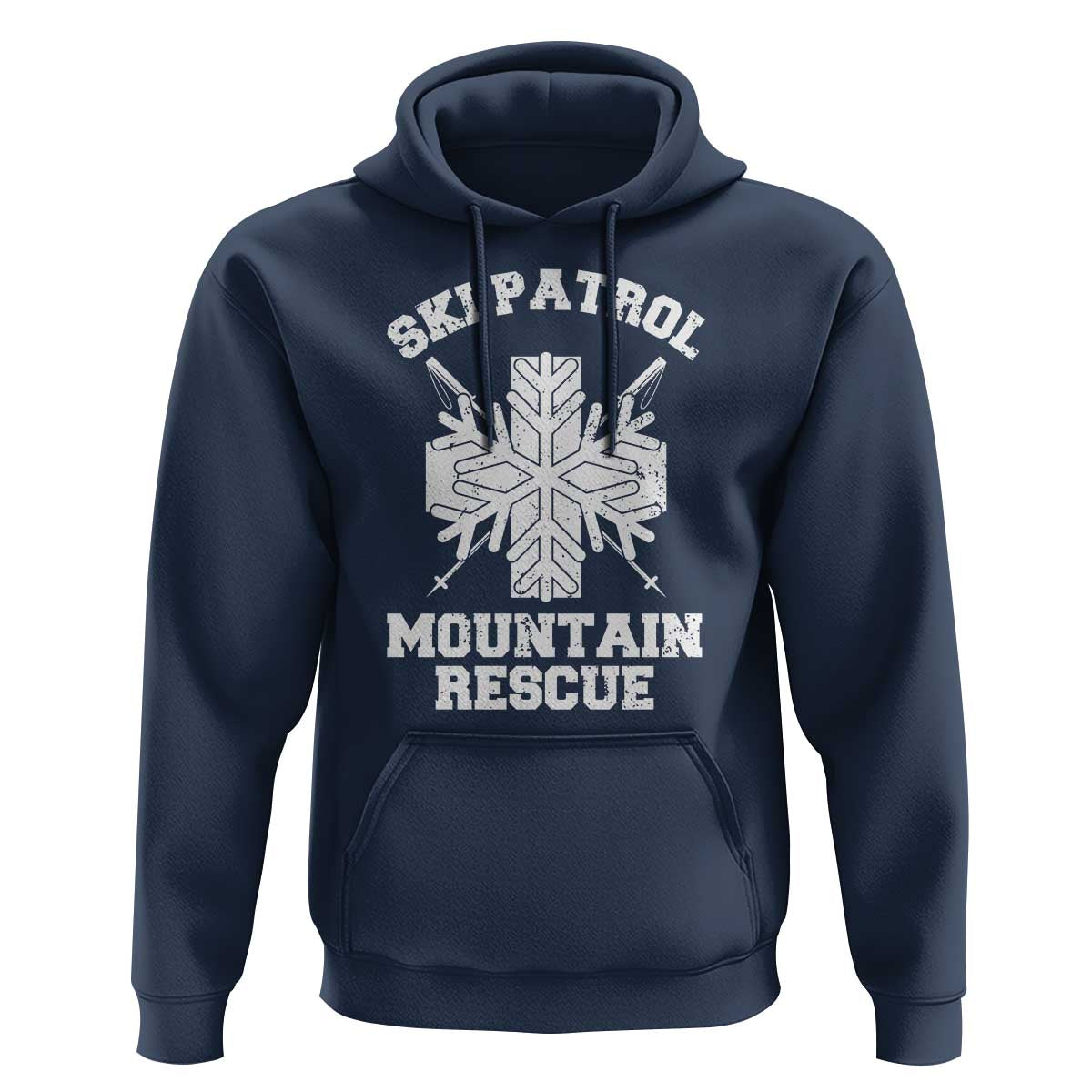 Ski Patrol Mountain Rescue Hoodie Winter Slopes Skiing Snowboarding Snowflake - Wonder Print Shop