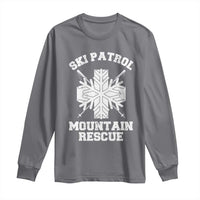 Ski Patrol Mountain Rescue Long Sleeve Shirt Winter Slopes Skiing Snowboarding Snowflake - Wonder Print Shop