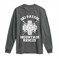Ski Patrol Mountain Rescue Long Sleeve Shirt Winter Slopes Skiing Snowboarding Snowflake - Wonder Print Shop