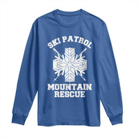 Ski Patrol Mountain Rescue Long Sleeve Shirt Winter Slopes Skiing Snowboarding Snowflake - Wonder Print Shop