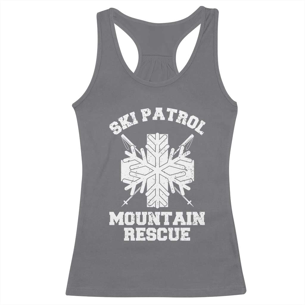 Ski Patrol Mountain Rescue Racerback Tank Top Winter Slopes Skiing Snowboarding Snowflake - Wonder Print Shop
