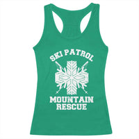 Ski Patrol Mountain Rescue Racerback Tank Top Winter Slopes Skiing Snowboarding Snowflake - Wonder Print Shop