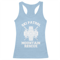 Ski Patrol Mountain Rescue Racerback Tank Top Winter Slopes Skiing Snowboarding Snowflake - Wonder Print Shop