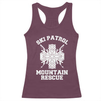 Ski Patrol Mountain Rescue Racerback Tank Top Winter Slopes Skiing Snowboarding Snowflake - Wonder Print Shop