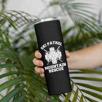 Ski Patrol Mountain Rescue Skinny Tumbler Winter Slopes Skiing Snowboarding Snowflake - Wonder Print Shop