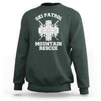 Ski Patrol Mountain Rescue Sweatshirt Winter Slopes Skiing Snowboarding Snowflake - Wonder Print Shop