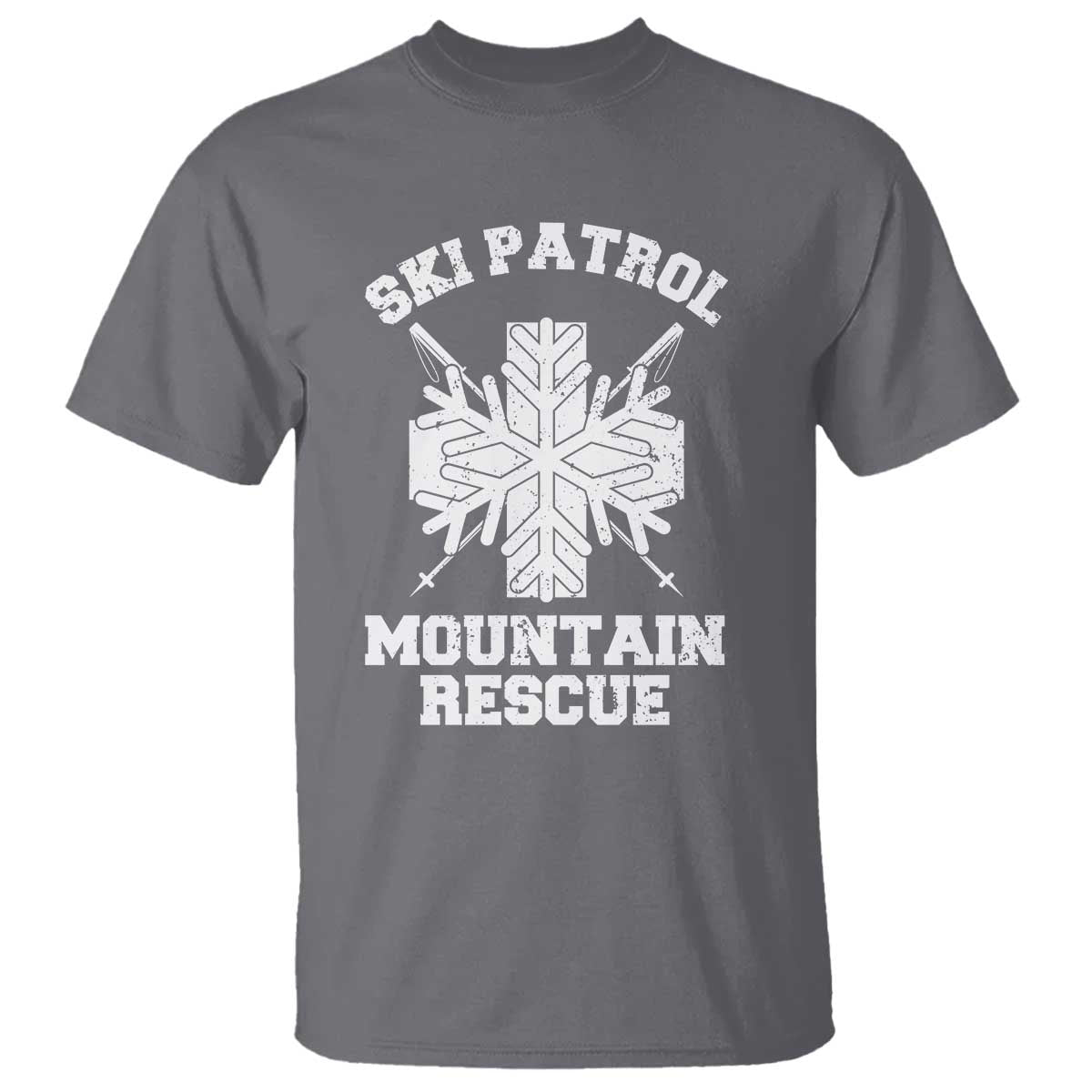 Ski Patrol Mountain Rescue T Shirt Winter Slopes Skiing Snowboarding Snowflake - Wonder Print Shop