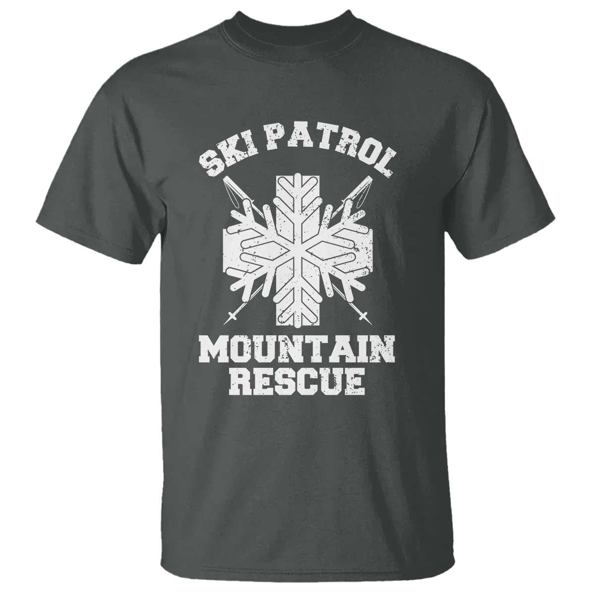 Ski Patrol Mountain Rescue T Shirt Winter Slopes Skiing Snowboarding Snowflake - Wonder Print Shop
