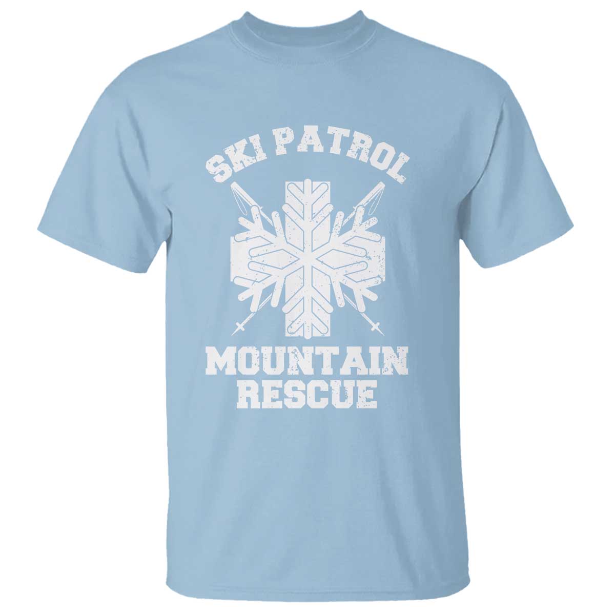 Ski Patrol Mountain Rescue T Shirt Winter Slopes Skiing Snowboarding Snowflake - Wonder Print Shop