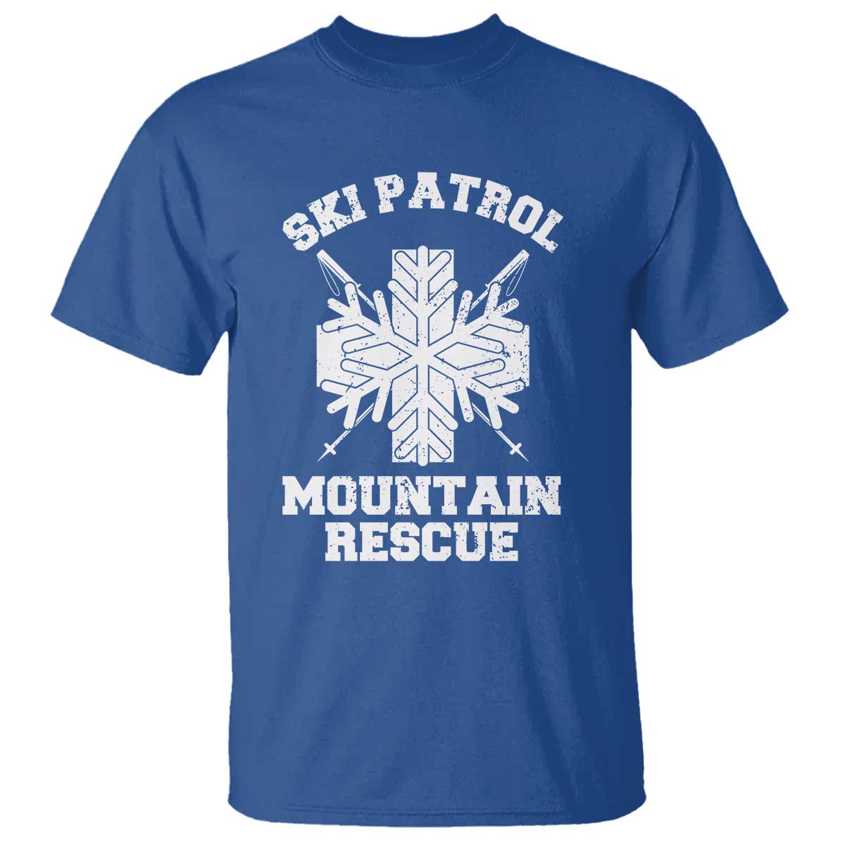 Ski Patrol Mountain Rescue T Shirt Winter Slopes Skiing Snowboarding Snowflake - Wonder Print Shop