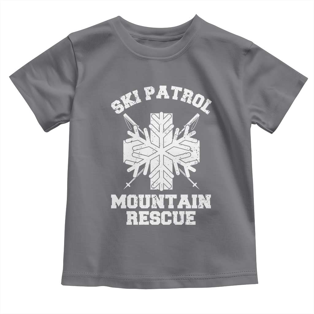 Ski Patrol Mountain Rescue Toddler T Shirt Winter Slopes Skiing Snowboarding Snowflake - Wonder Print Shop