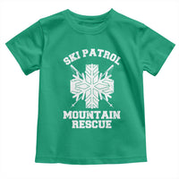 Ski Patrol Mountain Rescue Toddler T Shirt Winter Slopes Skiing Snowboarding Snowflake - Wonder Print Shop