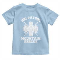 Ski Patrol Mountain Rescue Toddler T Shirt Winter Slopes Skiing Snowboarding Snowflake - Wonder Print Shop
