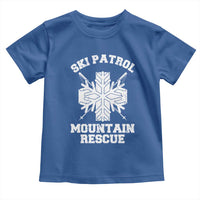 Ski Patrol Mountain Rescue Toddler T Shirt Winter Slopes Skiing Snowboarding Snowflake - Wonder Print Shop